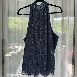 NWT J.Crew Navy Halter Cocktail Top